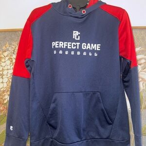Perfect Game Men's Navy and Red Baseball Hoodie